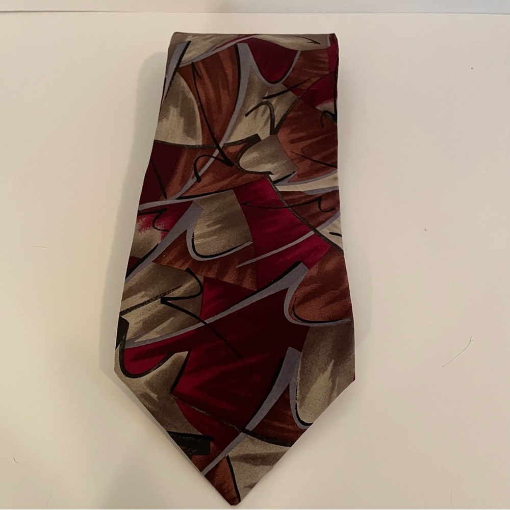 Vintage Jimmy V Necktie The V Foundation Collection One Abstract‎ 100% Silk